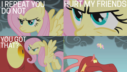 Size: 2000x1125 | Tagged: safe, derpibooru import, edit, edited screencap, editor:quoterific, screencap, fluttershy, pegasus, pony, dragonshy