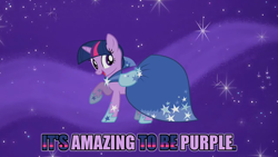 Size: 1280x720 | Tagged: safe, derpibooru import, edit, edited screencap, screencap, twilight sparkle, suited for success, clothes, cute, dress, gala dress, twiabetes