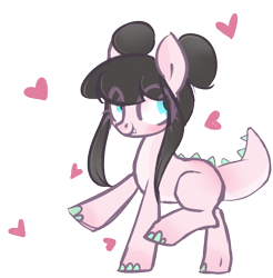 Size: 1236x1254 | Tagged: safe, artist:misspinka, derpibooru import, oc, dinosaur pony, female, simple background, solo, transparent background