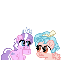 Size: 751x745 | Tagged: safe, derpibooru import, cozy glow, diamond tiara, earth pony, pegasus, pony, a better ending for cozy, cute, duo, female, filly, simple background, white background