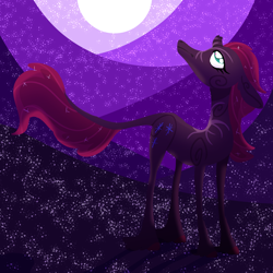 Size: 1000x1000 | Tagged: safe, artist:orphicdove, derpibooru import, tempest shadow, pony, unicorn, solo