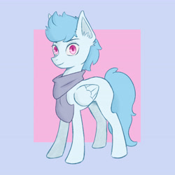 Size: 4724x4724 | Tagged: safe, artist:shallowwin, derpibooru import, oc, oc only, oc:file folder, pegasus, pony, clothes, scarf, solo, standing