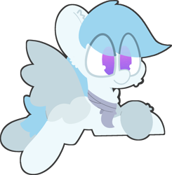 Size: 1600x1631 | Tagged: safe, artist:moonydusk, derpibooru import, oc, oc only, oc:file folder, pegasus, pony, chibi, clothes, cute, scarf, solo