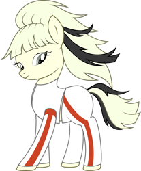 Size: 2230x2690 | Tagged: safe, artist:jh, ponerpics import, earth pony, pony, clothes, katya chilly, long sleeve shirt, pants, ponified, simple background, solo, transparent background