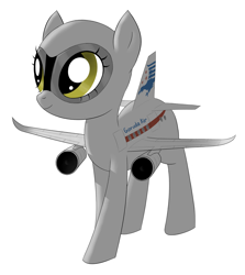 Size: 1468x1648 | Tagged: safe, artist:jh, ponerpics import, oc, oc only, oc:belle carbone, original species, plane pony, pony, a350-800, deleted from derpibooru, plane, ponified, simple background, solo, white background