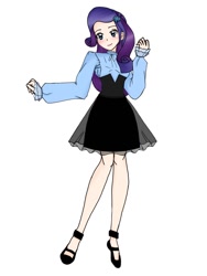 Size: 900x1200 | Tagged: safe, artist:izzierichard, derpibooru import, rarity, human, clothes, female, humanized, skirt, solo