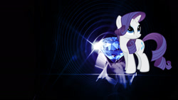 Size: 1920x1080 | Tagged: safe, artist:hardii, derpibooru import, rarity, pony, unicorn, diamond, solo, wallpaper