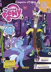 Size: 250x350 | Tagged: safe, derpibooru import, discord, nightmare moon, queen chrysalis, rainbow dash, scootaloo, spike, trixie, twilight sparkle, changeling, changeling queen, dragon, pegasus, pony, cover, italian, italy, magazine