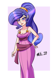 Size: 1000x1400 | Tagged: safe, artist:melliedraws, derpibooru import, rarity, human, clothes, cosplay, costume, hercules, humanized, megara, solo