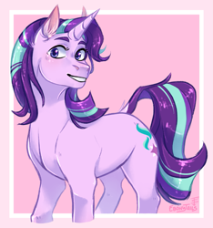 Size: 1469x1568 | Tagged: safe, artist:ebonytails, derpibooru import, starlight glimmer, pony, unicorn, dock, ear fluff, ears, female, hoers, mare, smiling, solo