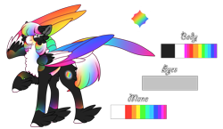 Size: 1735x1009 | Tagged: safe, artist:nobleclay, derpibooru import, oc, oc:northern lights, pegasus, pony, colored wings, feathered fetlocks, female, mare, multicolored wings, reference sheet, simple background, solo, transparent background, wings