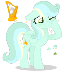 Size: 1100x1228 | Tagged: safe, artist:magicuniclaws, derpibooru import, oc, oc only, pegasus, pony, base used, female, magical lesbian spawn, mare, offspring, parent:lyra heartstrings, parent:vapor trail, simple background, solo, transparent background