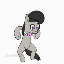 Size: 500x500 | Tagged: safe, artist:mranthony2, derpibooru import, octavia melody, earth pony, pony, animated, bipedal, clapping, cute, dancing, distraction dance, female, frame by frame, gif, henry stickmin, henry stickmin collection, meme, ponified meme, simple background, smiling, solo, watermark, white background