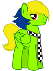 Size: 1200x1600 | Tagged: safe, alternate version, artist:amgiwolf, derpibooru import, oc, oc only, oc:viexy ams, pegasus, pony, background removed, male, necktie, pegasus oc, simple background, smiling, solo, stallion, transparent background, wings