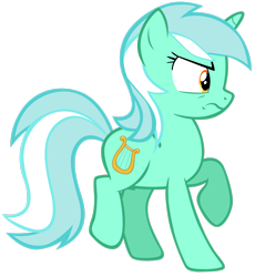 Size: 2350x2551 | Tagged: safe, artist:tardifice, derpibooru import, lyra heartstrings, pony, unicorn, slice of life (episode), female, mare, raised hoof, simple background, solo, transparent background, vector