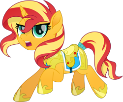 Size: 5483x4530 | Tagged: safe, artist:pumpkinpieforlife, derpibooru import, sunset shimmer, pony, unicorn, my little pony: the movie, absurd resolution, armor, female, guardsmare, mare, movie accurate, royal guard, royal guard armor, simple background, solo, transparent background, vector