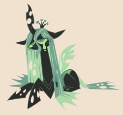 Size: 2048x1916 | Tagged: safe, artist:kyrakupetsky, derpibooru import, queen chrysalis, changeling, changeling queen, pony, crying, female, sad, solo