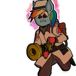 Size: 1200x1200 | Tagged: safe, artist:illbitful, derpibooru import, rainbow dash, anthro, medic, team fortress 2