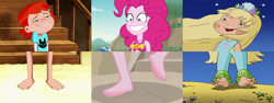 Size: 5760x2160 | Tagged: safe, derpibooru import, edit, pinkie pie, better together, equestria girls, friendship math, too hot to handle, ben 10, gwen tennyson, seaberry delight, strawberry shortcake