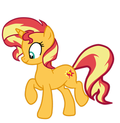 Size: 1016x1041 | Tagged: safe, alternate version, artist:gmaplay, derpibooru import, sunset shimmer, pony, unicorn, simple background, solo, transparent background