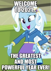 Size: 430x600 | Tagged: safe, derpibooru import, edit, edited screencap, screencap, trixie, better together, equestria girls, forgotten friendship, 2021, text