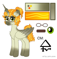 Size: 3200x3300 | Tagged: safe, artist:pink-pone, derpibooru import, oc, oc only, oc:io, alicorn, pony, female, glasses, mare, simple background, solo, transparent background, two toned wings, wings