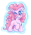 Size: 774x874 | Tagged: safe, artist:smirk, derpibooru import, pinkie pie, earth pony, pony, aggie.io, blushing, cute, missing cutie mark, one eye closed, solo, wink