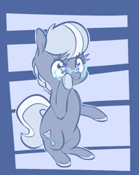 Size: 789x992 | Tagged: safe, artist:handsockz, derpibooru import, twibooru import, silver spoon, deleted from derpibooru, glasses, hooves, missing accessory, solo, unshorn fetlocks