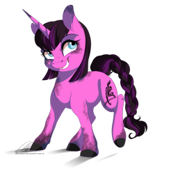 Size: 1928x1956 | Tagged: safe, artist:dvixie, derpibooru import, twibooru import, oc, oc only, oc:pretty ink, pony, unicorn, deleted from derpibooru, female, mare, solo