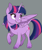 Size: 376x443 | Tagged: safe, artist:dvixie, derpibooru import, edit, twibooru import, twilight sparkle, twilight sparkle (alicorn), alicorn, classical unicorn, pony, unicorn, chibi, cloven hooves, cropped, cute, deleted from derpibooru, eyebrows visible through hair, female, gray background, leonine tail, mare, raised hoof, simple background, smiling, solo focus, spread wings, twiabetes, unshorn fetlocks, wing fluff, wings