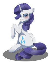 Size: 2008x2344 | Tagged: safe, artist:dvixie, derpibooru import, twibooru import, rarity, pony, unicorn, blushing, butt, deleted from derpibooru, plot, wide hips