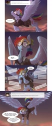 Size: 1106x2670 | Tagged: safe, artist:dvixie, derpibooru import, twibooru import, rainbow dash, pegasus, pony, ask loner dash, comic, deleted from derpibooru, goggles, headphones, solo, tumblr