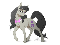 Size: 1156x868 | Tagged: safe, artist:dvixie, derpibooru import, twibooru import, octavia melody, earth pony, pony, backwards cutie mark, bow, bowtie, deleted from derpibooru, female, mare, simple background, solo, white background