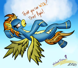 Size: 1024x899 | Tagged: safe, artist:whirlwindflux, derpibooru import, spitfire, pegasus, pony, clothes, female, mare, solo, uniform, wonderbolts, wonderbolts uniform