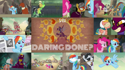 Size: 1978x1113 | Tagged: safe, derpibooru import, edit, edited screencap, editor:quoterific, screencap, a.k. yearling, aroma hathor, aten (character), biff, cactus fruit, daring do, desert flower, doctor caballeron, iahjmehet, lunar bay, nephthys, nile faras, pepperberry (g4), pinkie pie, prince hisan, rainbow dash, rogue (character), somnambula, sphinx (character), taperet, tut jannah, withers, earth pony, pegasus, pony, sphinx, daring done?, blindfold, glasses, henchmen, open mouth, pickpocket, safari hat, somnambula resident