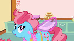 Size: 1920x1080 | Tagged: safe, derpibooru import, screencap, cup cake, earth pony, pony, lesson zero, female, levitation, magic, mare, telekinesis