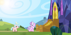 Size: 8440x4148 | Tagged: safe, artist:brandonthebronypony, artist:parclytaxel, derpibooru import, cozy glow, diamond tiara, earth pony, pegasus, pony, a better ending for cozy, base used, female, filly