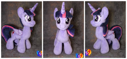 Size: 2560x1200 | Tagged: safe, artist:1stastrastudio, derpibooru import, twilight sparkle, twilight sparkle (alicorn), alicorn, pony, irl, photo, plushie, solo