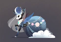 Size: 1178x812 | Tagged: safe, artist:28gooddays, derpibooru import, princess luna, alicorn, pony, clothes, dress, mask, solo