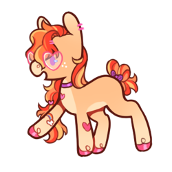 Size: 350x350 | Tagged: safe, artist:occultadopts, derpibooru import, oc, earth pony, pony, female, freckles, glasses, magical gay spawn, mare, offspring, parent:big macintosh, parent:zephyr breeze, parents:zephyrmac, simple background, solo, transparent background