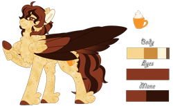 Size: 1724x1063 | Tagged: safe, artist:nobleclay, derpibooru import, oc, oc:eggnog, pegasus, pony, feathered fetlocks, female, mare, reference sheet, solo, tail feathers, two tbton