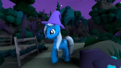 Size: 1920x1080 | Tagged: safe, derpibooru import, trixie, pony, unicorn, 3d, 3d model, everfree forest, female, game, game screencap, mare, solo