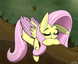 Size: 5500x4500 | Tagged: safe, artist:flywheel, derpibooru import, fluttershy, pegasus, pony, sleeping