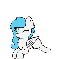 Size: 800x800 | Tagged: safe, artist:two2sleepy, derpibooru import, oc, pegasus, :p, one eye closed, request, solo, tongue out, wink