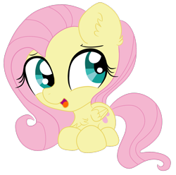 Size: 1697x1684 | Tagged: source needed, safe, artist:lemontea, derpibooru import, fluttershy, pegasus, pony, chibi, cute, female, mare, open mouth, ponyloaf, shyabetes, simple background, solo, transparent background, vector