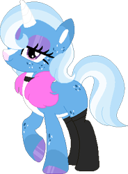 Size: 282x384 | Tagged: safe, artist:klawiee, derpibooru import, trixie, pony, unicorn, alternate universe, blue coat, female, horn, mare