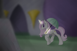 Size: 2100x1400 | Tagged: safe, artist:ahorseofcourse, ponerpics import, fleur-de-lis, pony, unicorn, canterlot, solo, umbrella