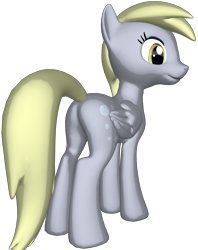 Size: 1035x1308 | Tagged: safe, artist:fenix00, derpibooru import, derpy hooves, pegasus, 3d, butt, plot, simple background, solo, transparent background