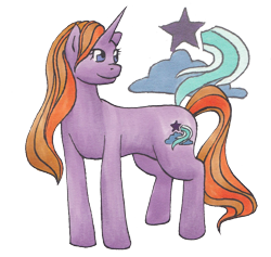 Size: 1576x1494 | Tagged: safe, artist:takara-phoenix, derpibooru import, oc, oc only, oc:midnight stardust, pony, unicorn, female, mare, offspring, parent:starlight glimmer, parent:sunburst, parents:starburst, simple background, solo, transparent background