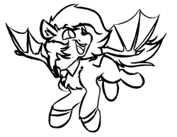 Size: 1108x858 | Tagged: safe, artist:witchtaunter, derpibooru import, oc, oc only, oc:torpy, bat pony, pony, bat pony oc, bat wings, black and white, drawing, flying, simple background, sketch, transparent background, wings